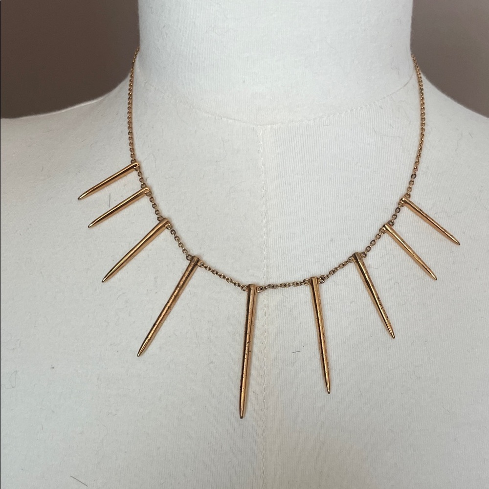 Elisabeth and James Gold Spike Necklace